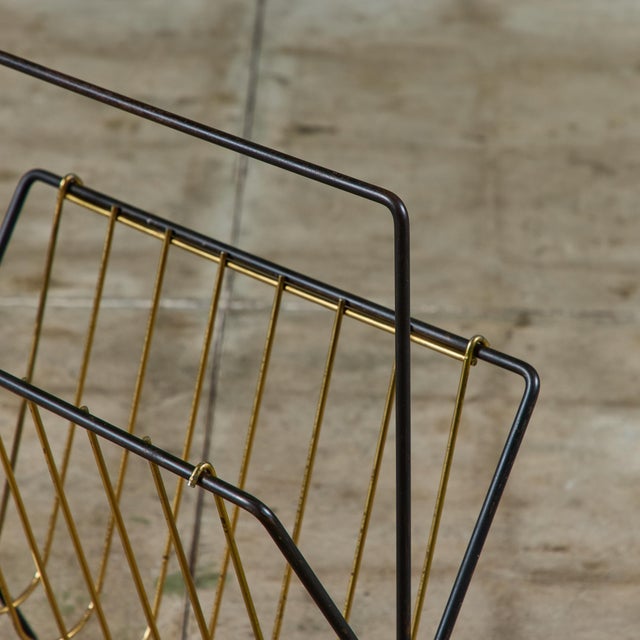 Black Tony Paul Wire Magazine Rack For Sale - Image 8 of 14