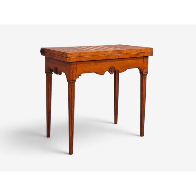 19th Century Louis Xvi, French Provincial Games Table, Parquetry, Fruitwood, France, 1800s For Sale - Image 5 of 18