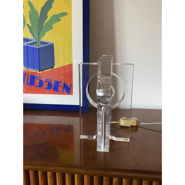 Sculptural Acrylic Table Lamp by Sandro Petti for Maison Jansen, France, 1970s For Sale - Image 13 of 18