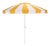 Buti 9 Ft Crank Umbrella, Yellow Cabana Stripe/White Pole For Sale