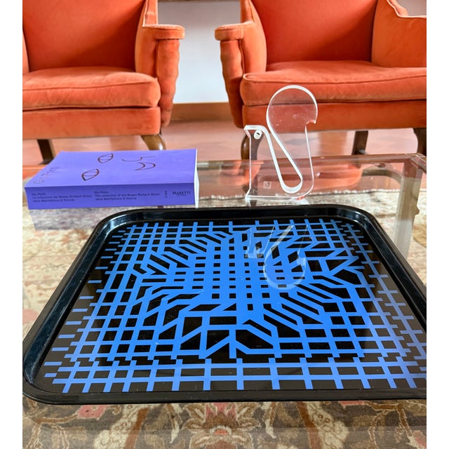 Space Age Op Art Metal Tray by Victor Vasarely for Metalgraf, Italy, 1970s For Sale - Image 10 of 11