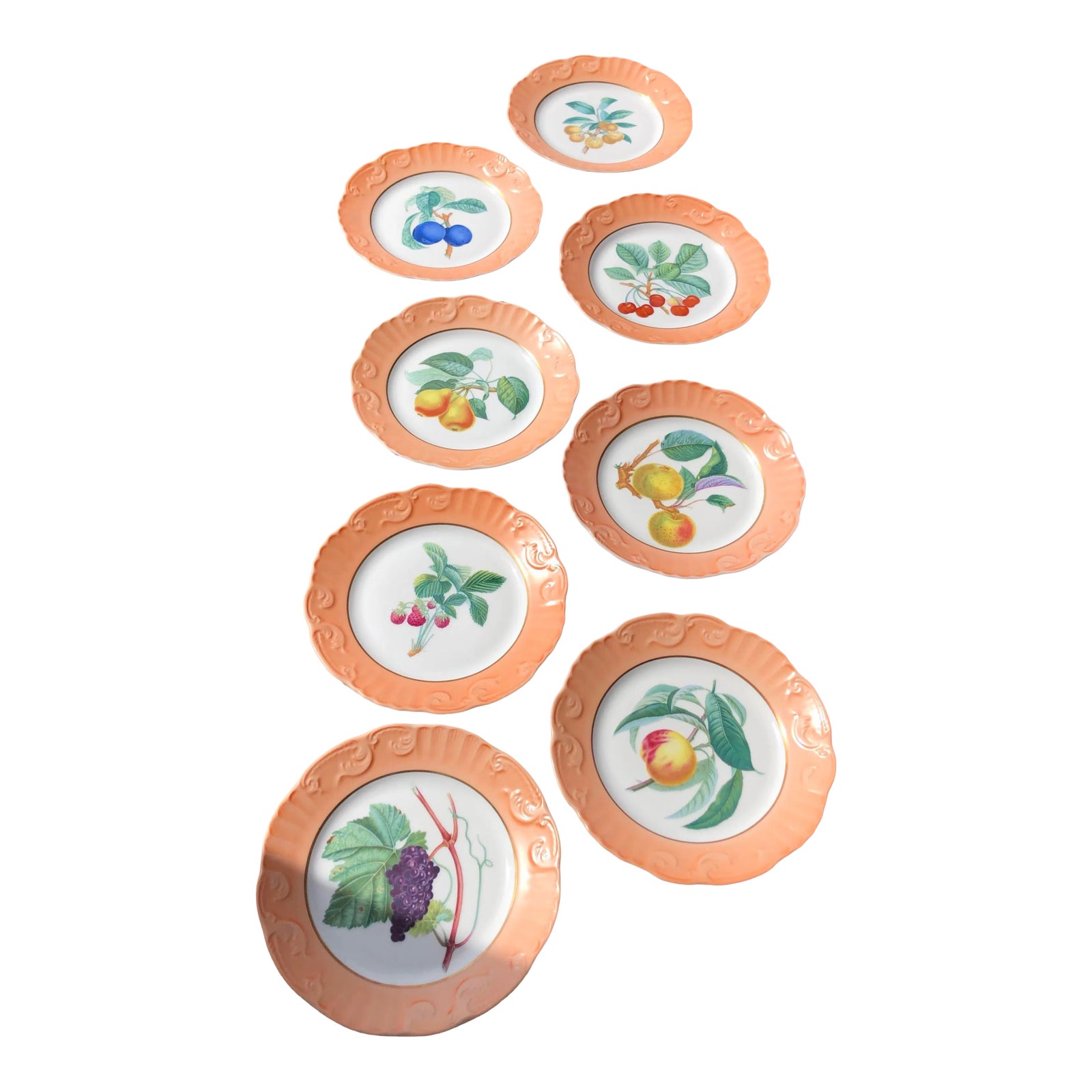 Mottahedeh “Vista Alegre” Fruits Design Dessert or Salad