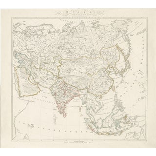 Antique Map of Asia by Simon Schropp and Comp, 1819 For Sale