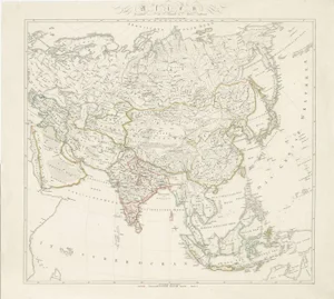 Antique Map of Asia by Simon Schropp and Comp, 1819