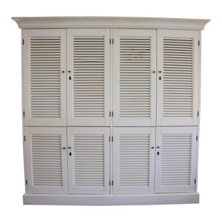 Restoration Hardware Shutter Double Armoire For Sale