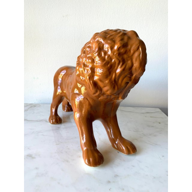 Late 19th Century 19th Century Standing Lion Staffordshire Figure, Circa 1880 For Sale - Image 5 of 11