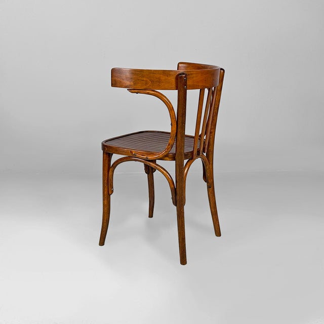 Mid-Century Modern Italian Armchairs in Wood, 1940s, Set of 4 For Sale - Image 4 of 13