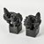 Asian Mid 20th Century Rare Pair of Asian Art Foo Dog Guardian Lion Bookends With Figures For Sale - Image 3 of 16