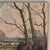 Greige Antique Oil Painting on Canvas by Victor Fermans 'Winter Village Landscape' For Sale - Image 8 of 16