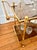 Hollywood Regency Bar Trolley in Brass and Crystal Glass in the style of Dolce Vita by Cesare Lacca, 1970s For Sale - Image 9 of 10