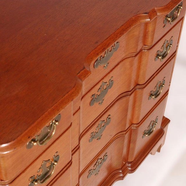 English Chippendale Style Block Front Chest, Bartley Collection, 20th C For Sale - Image 11 of 13