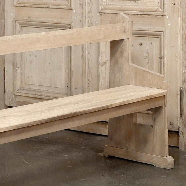 19th Century Gothic Revival Stripped Oak Church Bench For Sale - Image 10 of 18