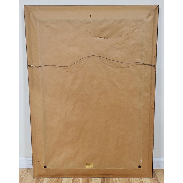 Orange Vintage African 20th C Framed & Matted Batik Folk Art Painting on Cloth For Sale - Image 8 of 9