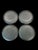 Glass Late 20th Century Akcam Turkish Metallic Glitter Art Glass Salad Plates, Set of 4 For Sale - Image 7 of 8