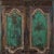 Armoire constructed from outstanding antique painted Indian teakwood interior doors and architectural elements, showcasing...