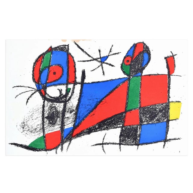 After Joan Miró, Composition VI, Lithograph, 1974 For Sale