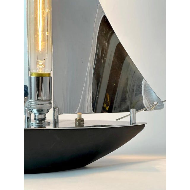 Art Deco Chrome Yacht Lamp Sculpture, England, 1930s For Sale - Image 9 of 10