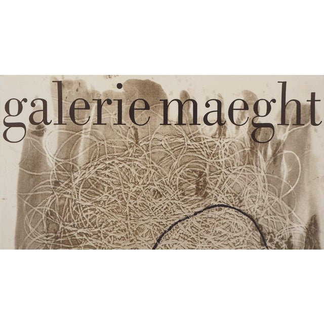 Lithograph Interlaced Beige Filaments Poster attributed to François Fiedler, 1974 For Sale - Image 4 of 7