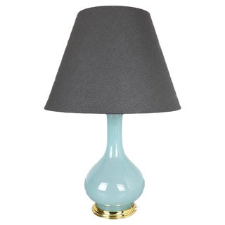 Mid-Century Italian Opaline Murano Glass Table Lamp from Cenedese Vetri For Sale
