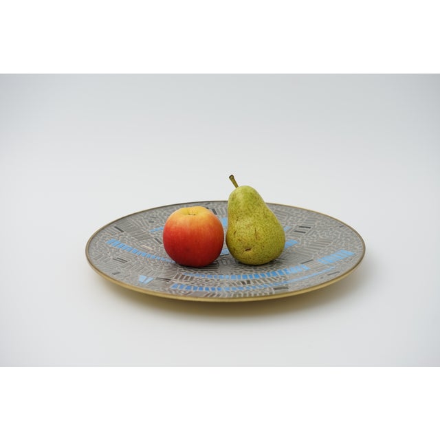 Metal Mid-Century Modern Mosaic Wall Plate by R. Zimmermann for Ritter, 1950s For Sale - Image 7 of 12