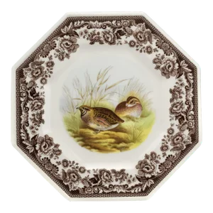 Spode Woodland Octagonal Plate 9.5", Quail