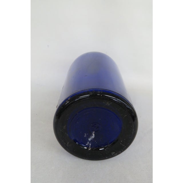 Early 20th Century Reed and Carnrick Peptenzyme Elixir Gallon Bottle Cobalt Glass Degestant 4446b For Sale - Image 5 of 14