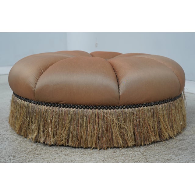 Age: Approx: 30 Years Old Details: Nice Decorator Puff Ottoman Fine Carved Details Quality Construction Tack Head Trim &...