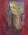 Phantom by Elena Burykina | Oil on panel Portrait of a figure wearing a golden helmet. For Sale
