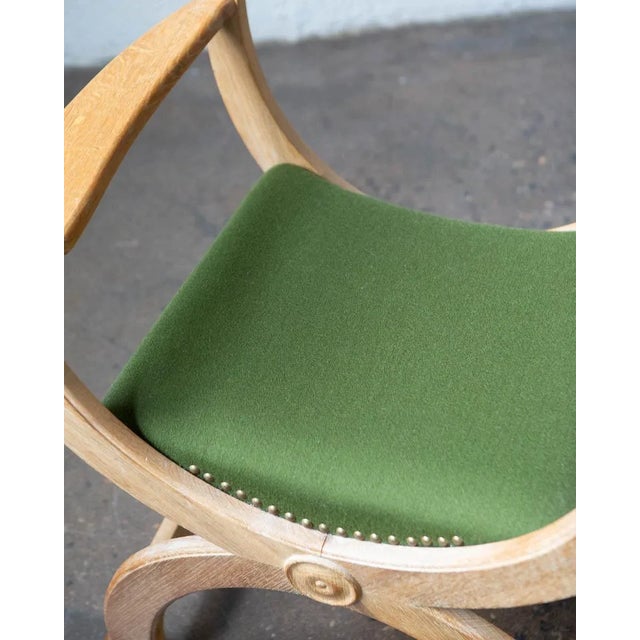 1960s Danish Modern Oak Kurul Chair Attributed to Henning Kjaernulf For Sale - Image 12 of 12