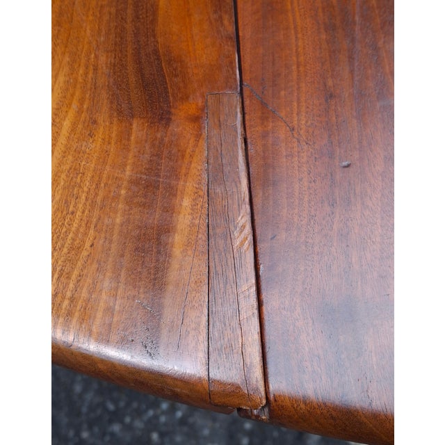 19th Century Queen Anne Style Walnut Drop-Leaf Center Table For Sale - Image 9 of 12