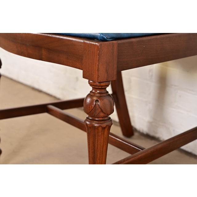 Baker Furniture Style Federal Carved Mahogany Shield Back Dining Chairs, Set of Six For Sale - Image 9 of 13