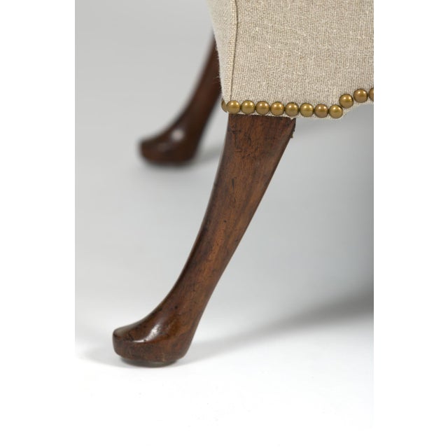 Late 19th Century Mahogany Frame Upholstered Wing Chair For Sale - Image 12 of 13