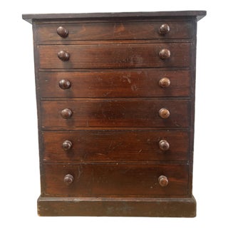 19th Century English Pine Salesman's Sample Chest of Drawers For Sale