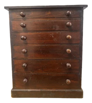 19th Century English Pine Salesman's Sample Chest of Drawers