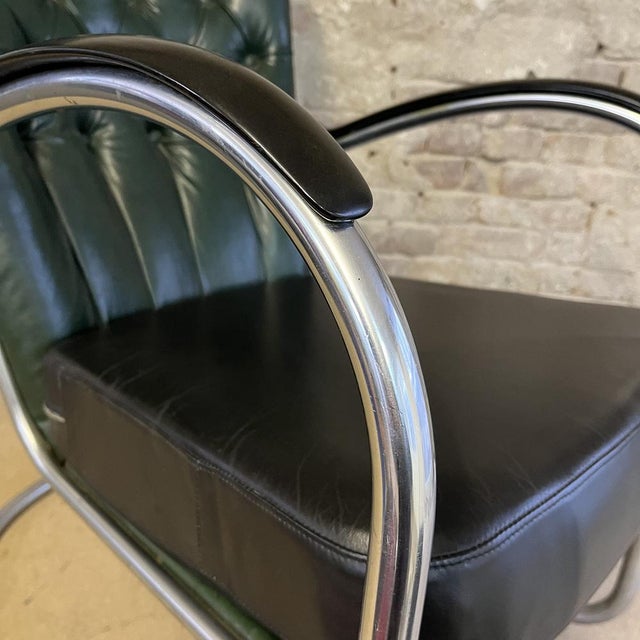 Model 412 Chair in Leather by Willem Hendrik Gispen for Gispen For Sale - Image 12 of 18