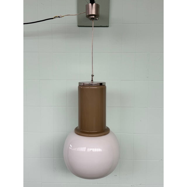 1970s Italian Space Age Glass Pendant Lamp, 1970s For Sale - Image 5 of 14