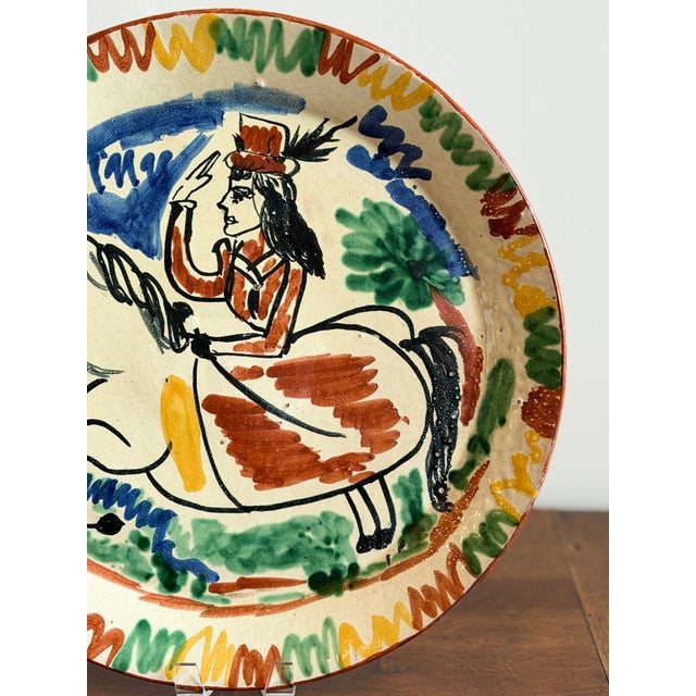 Cubism Cubist Equestrian Earthenware Ceramic - 20th Century For Sale - Image 3 of 4