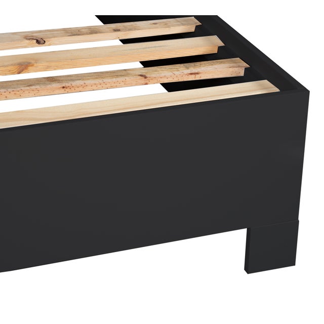 Liam Platform Bed Double - Black For Sale - Image 11 of 12