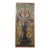 Vintage Hand-Carved Tree of Life Door Panel – Colorful Spiritual Wall Art / Sliding Barn Door 84x36 For Sale