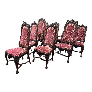 1920's Century Furniture Grand Rapids Wood Dining Chairs, Set of 10 For Sale