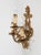 1950s Spanish Rococo Sand-Cast Brass 3-Light Sconces With Crystals - A Pair For Sale - Image 6 of 12