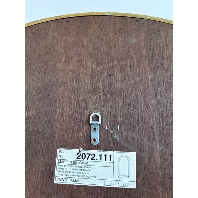 Large Vintage Deknudt Arched Beveled Panel Mirror – Gold, Belgium, 1980s For Sale - Image 12 of 12