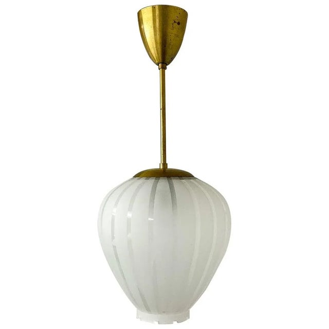 Swedish Art Deco Pendent Brass & Glass, 1940s For Sale - Image 18 of 18