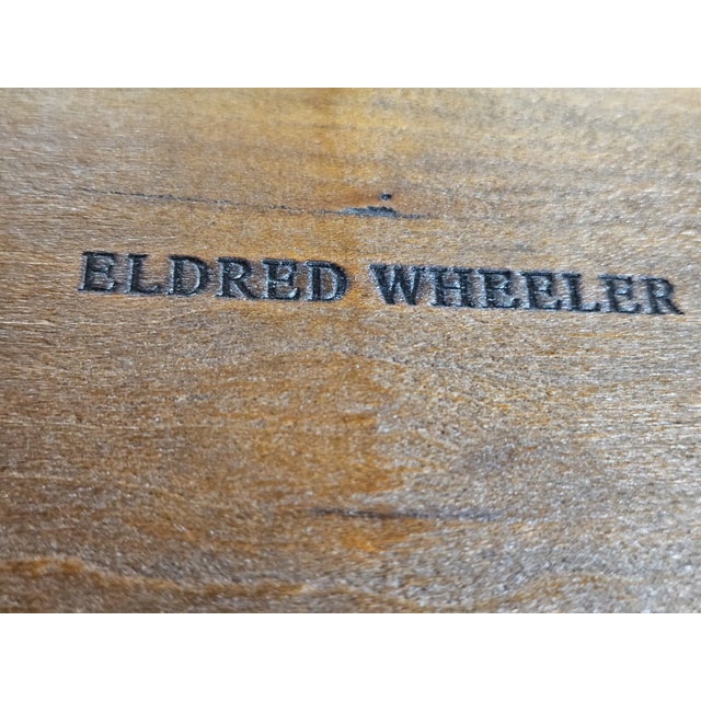 Late 20th Century Eldred Wheeler Solid Cherry Two Pedestal Dining Table 2 Leaves Benchmade For Sale - Image 13 of 13
