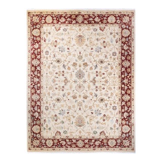 Mogul, One-of-a-Kind Hand-Knotted Area Rug - Ivory, 9' 4" x 12' 1" For Sale