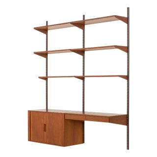 Home Office Wall Unit in Teak by Kai Kristiansen for FM Mobler, Denmark, 1960s For Sale