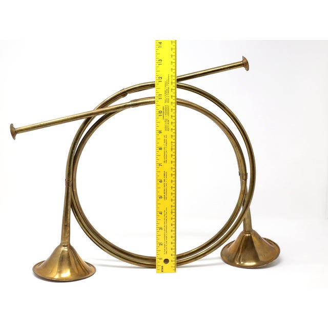 Vintage Large Brass Hunting Bugles a Pair Chairish
