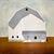 Frontier by Justin Wheatley | Acrylic on Canvas White Barn on Ochre Ground For Sale