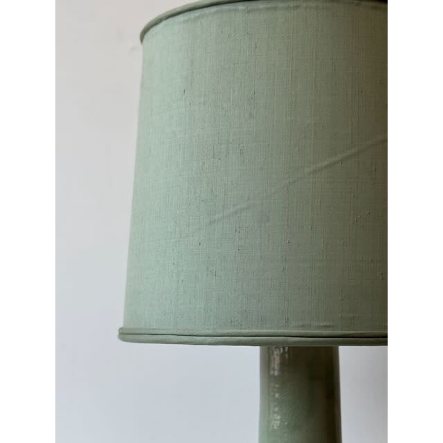 1950's Celadon Ceramic Table Lamp For Sale - Image 9 of 10