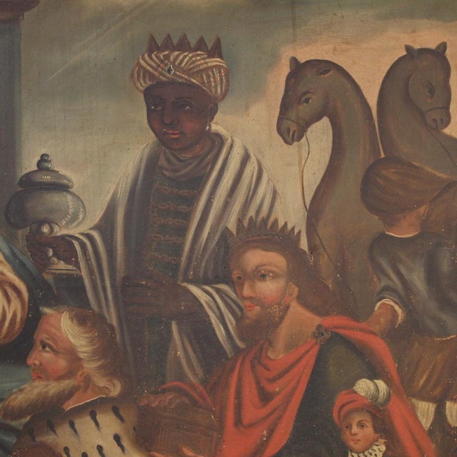 Brown Unknown, Adoration of the Magi, 1880, Oil on Canvas For Sale - Image 8 of 16